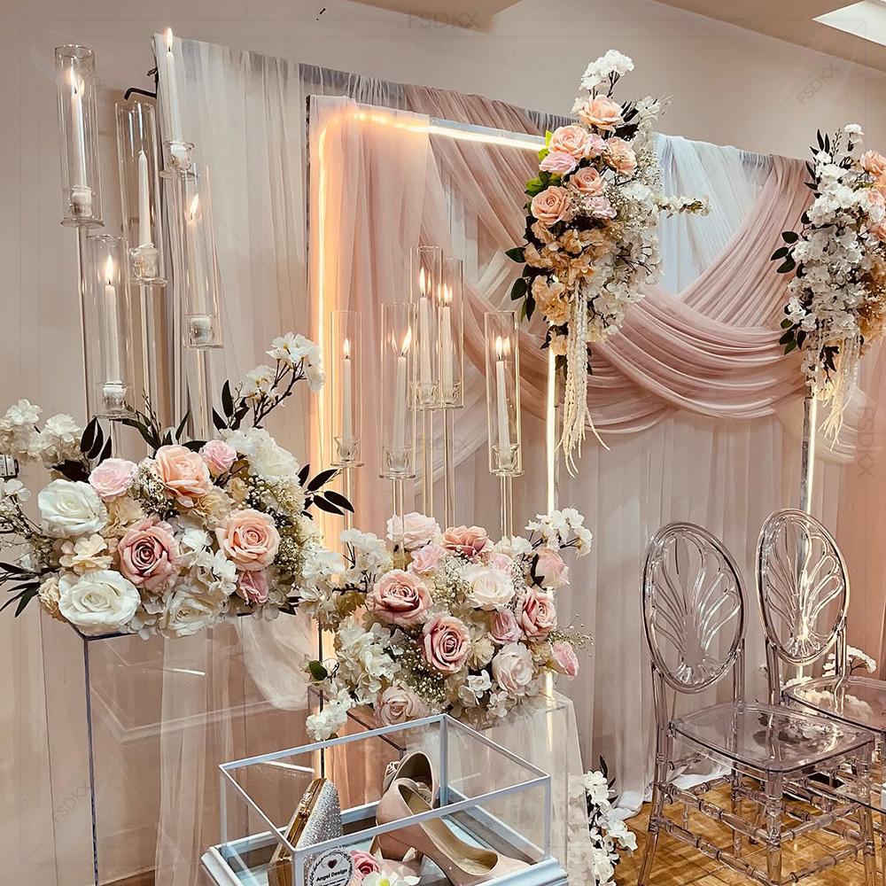 Rope Light Decoration - Gorden Latar Belakang Putih Ukuran Khusus