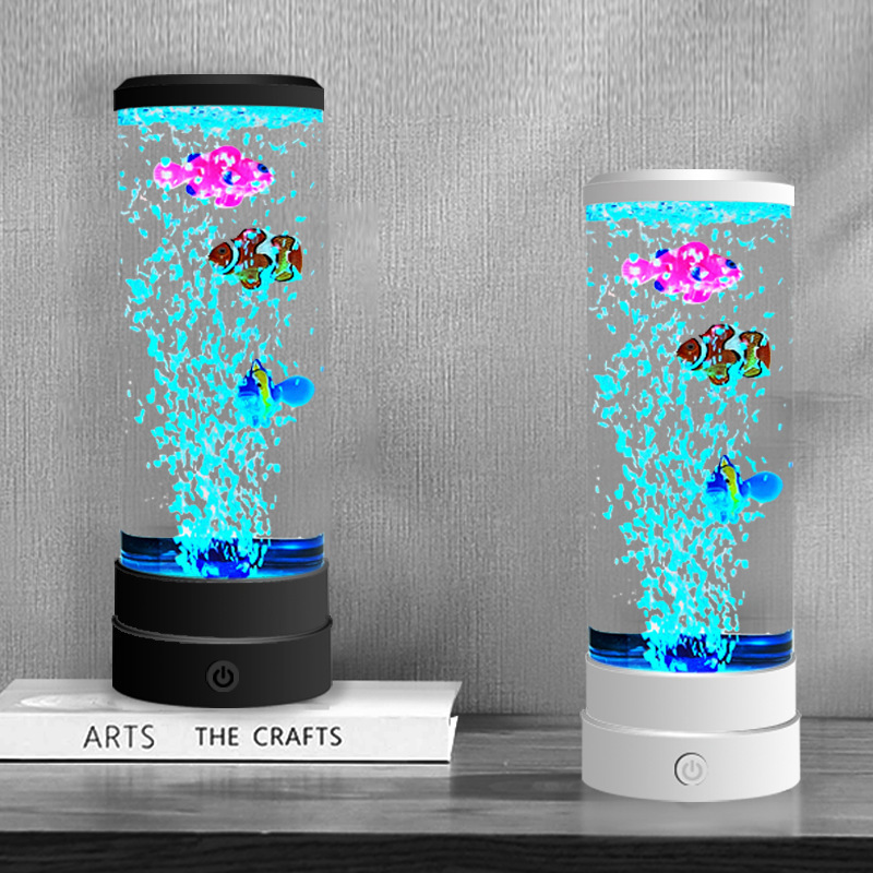 Home Decor Unique - Lampu LED Simulasi Ikan Gelembung Multi-warna