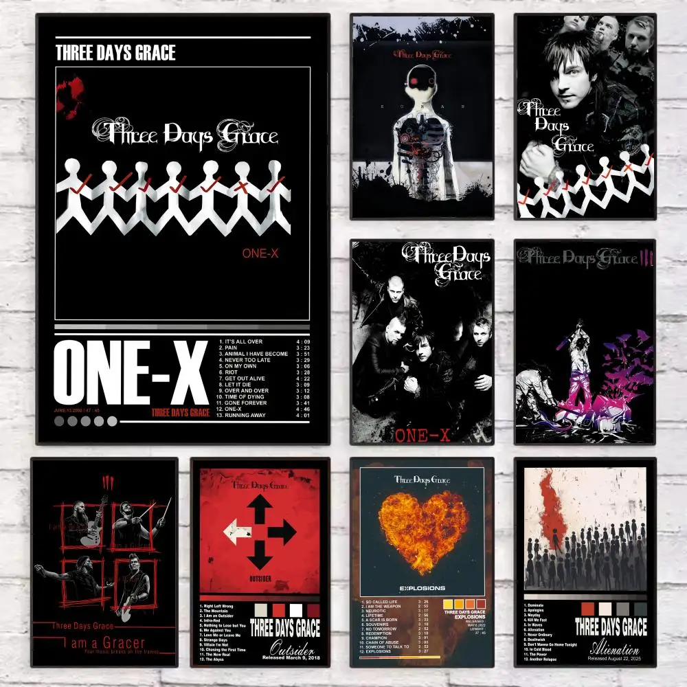 Home Decor Living Room Ideas - Poster Seni Dinding Band Rock T-three