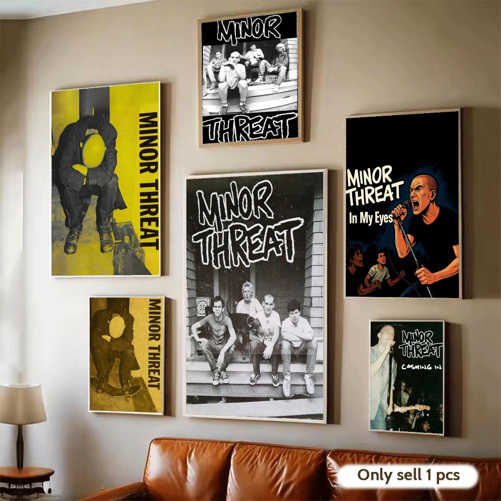 Home Decor Living Room Ideas - Poster Band Rock M-Minor Threat Stiker
