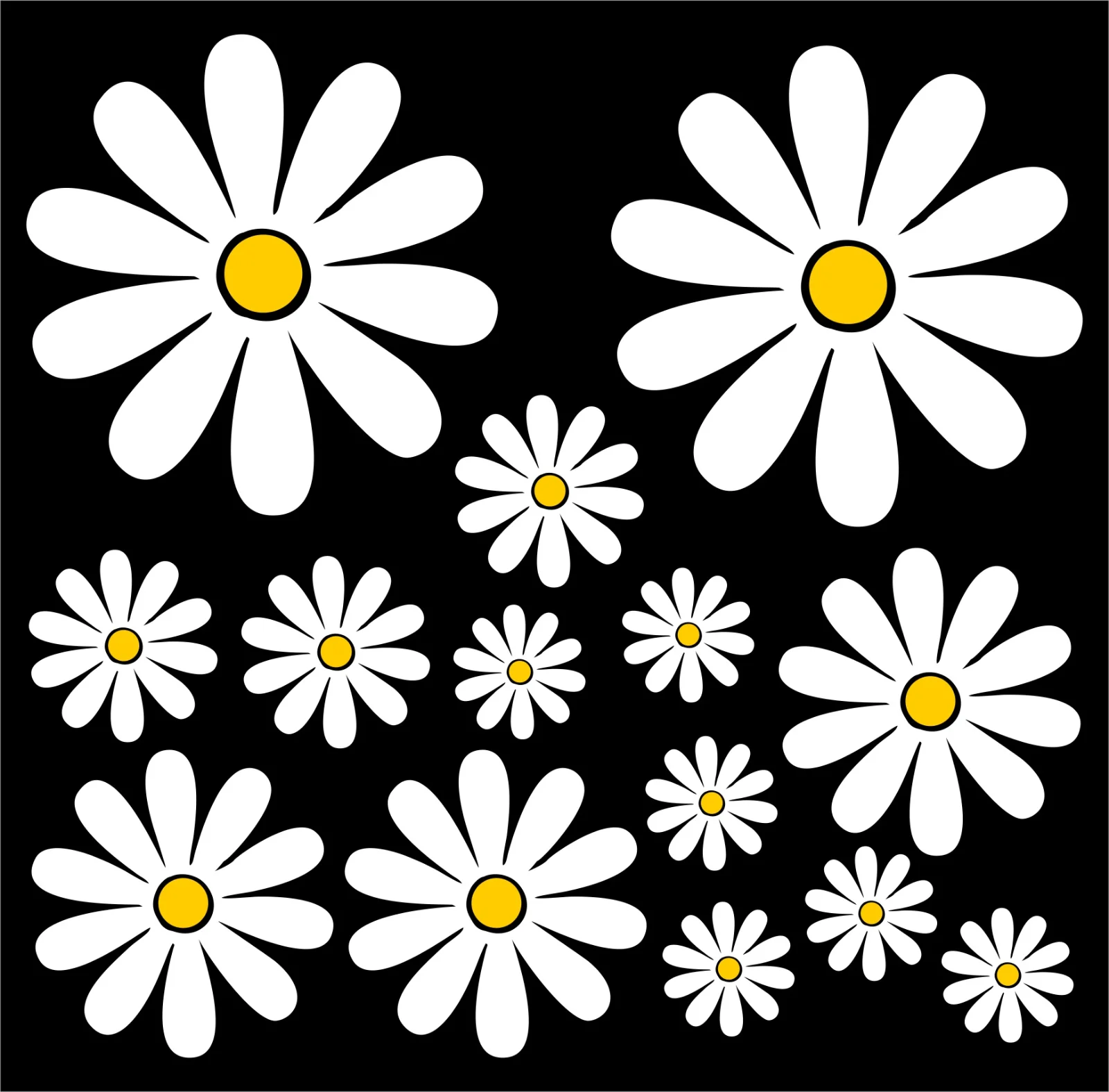 Home Decor Daisy - Stiker kustom PVC eksterior lucu 15cm,