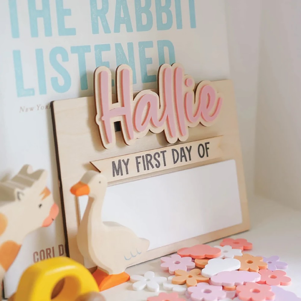 Home Decor Names - 1 Buah Plakat Nama Kayu Sekolah