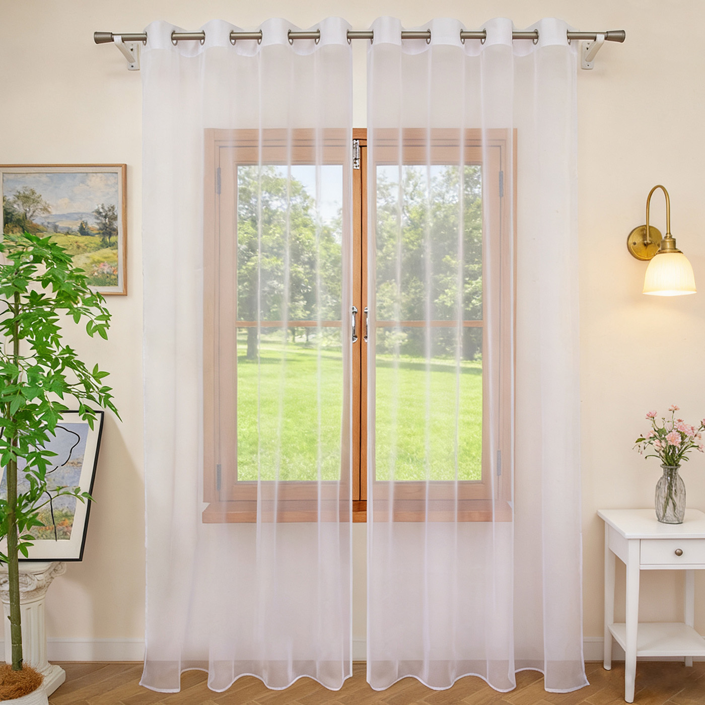 Home Decor Pt - 1 Buah Tirai Tipis Putih, Tirai