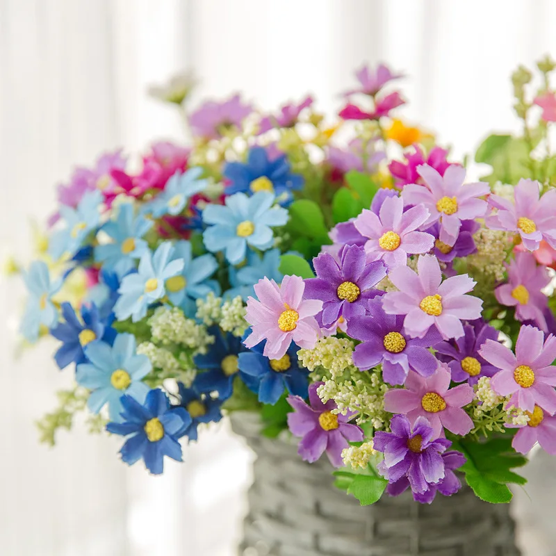 Home Decor Daisy - Bunga buatan 32cm bunga aster melompat