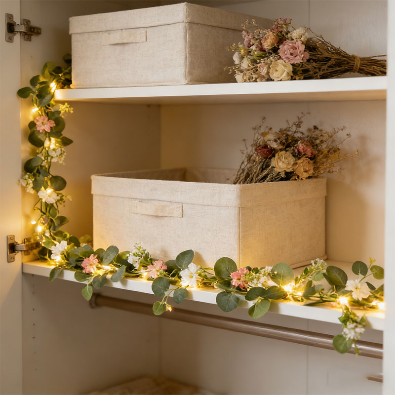 Home Decor Daisy - Karangan Bunga Eucalyptus Buatan dengan Lampu,
