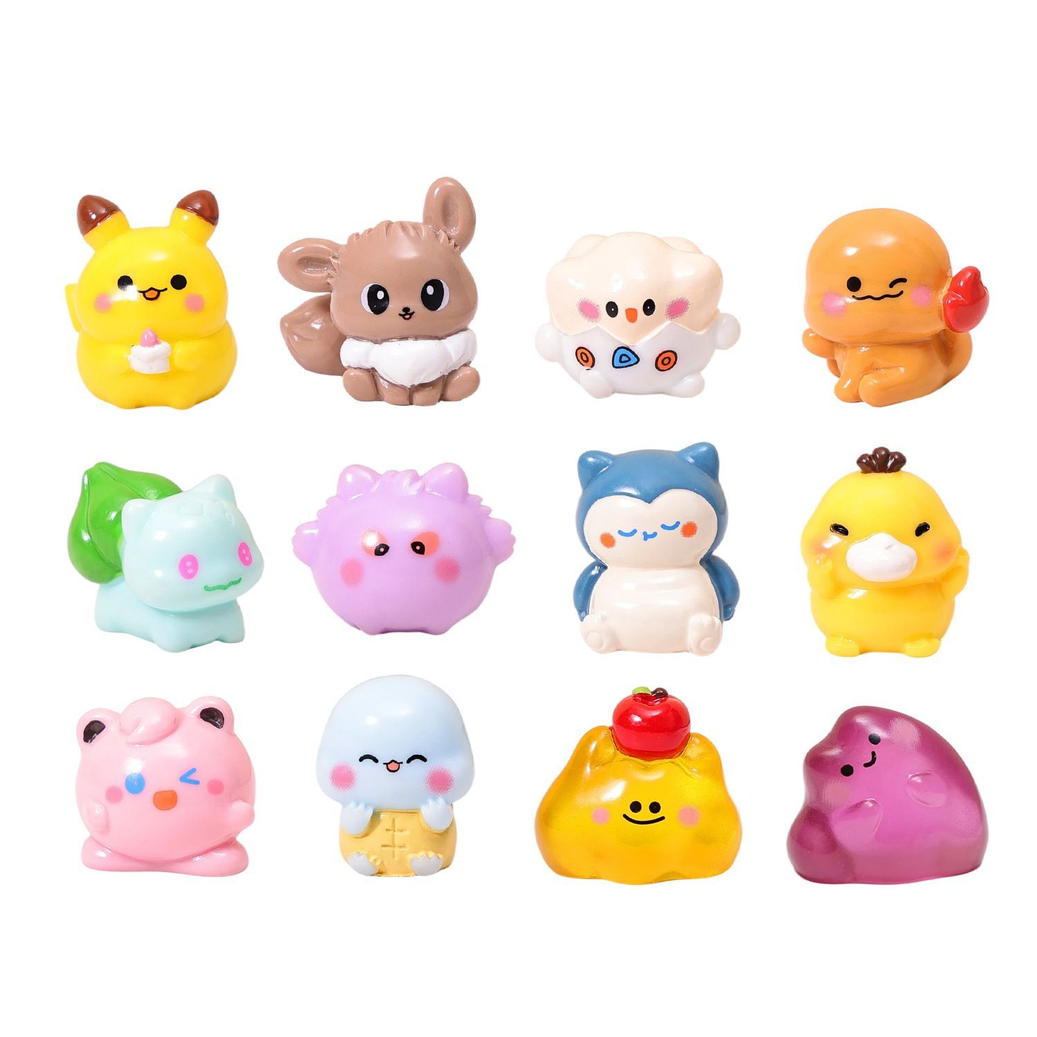 Home Decor Resin - Figur mini lanskap Pokémon, mainan partikel