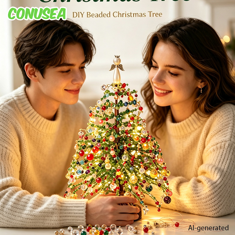 Home Xmas Decor Ideas - Kit Dekorasi Pohon Natal Manik-manik DIY,