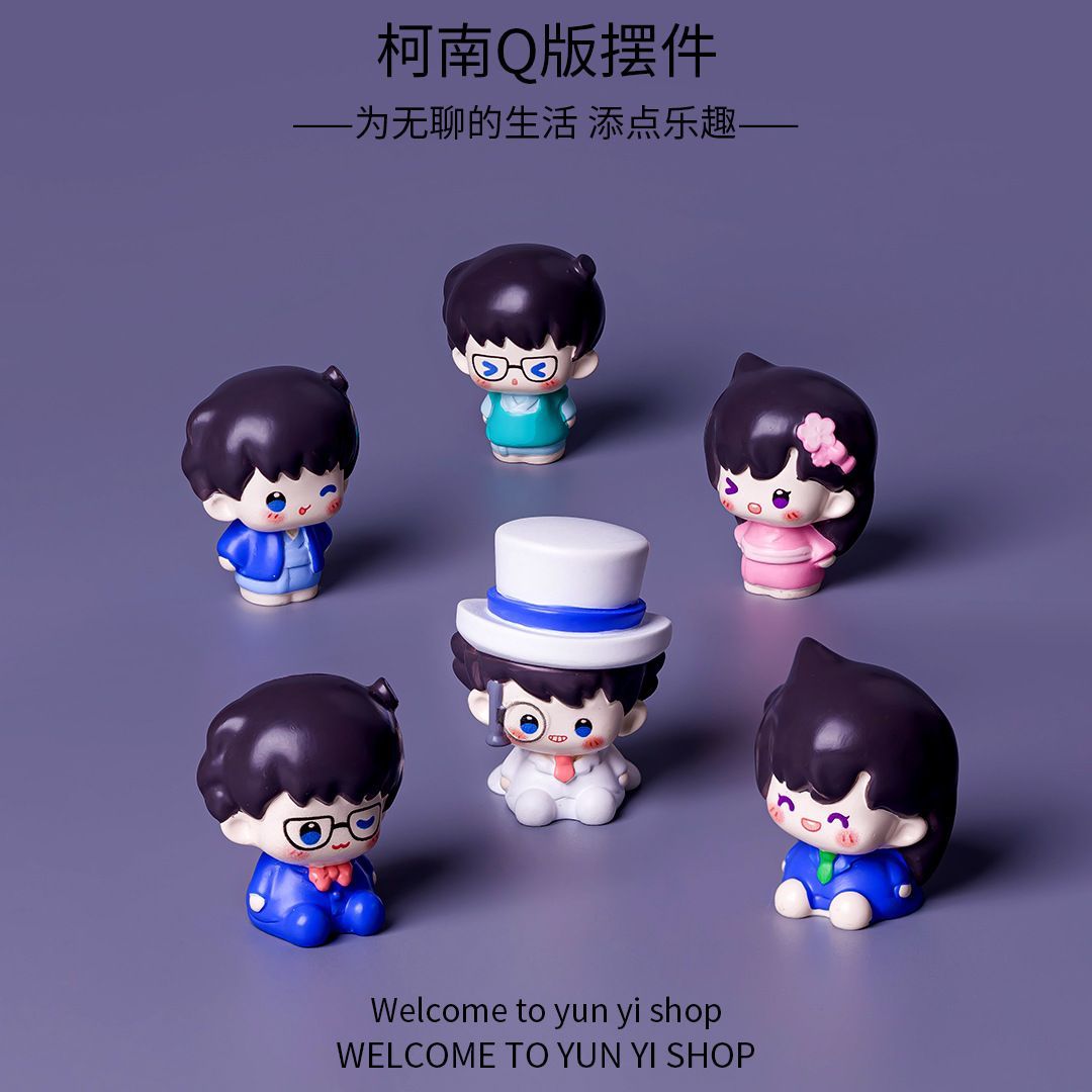 Home Decor Resin - Figur Mini Resin Detektif Conan, Ornamen