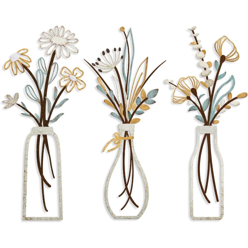 Home Decor Minimalist Style - 3 Buah Kerajinan Dekorasi Dinding Bunga