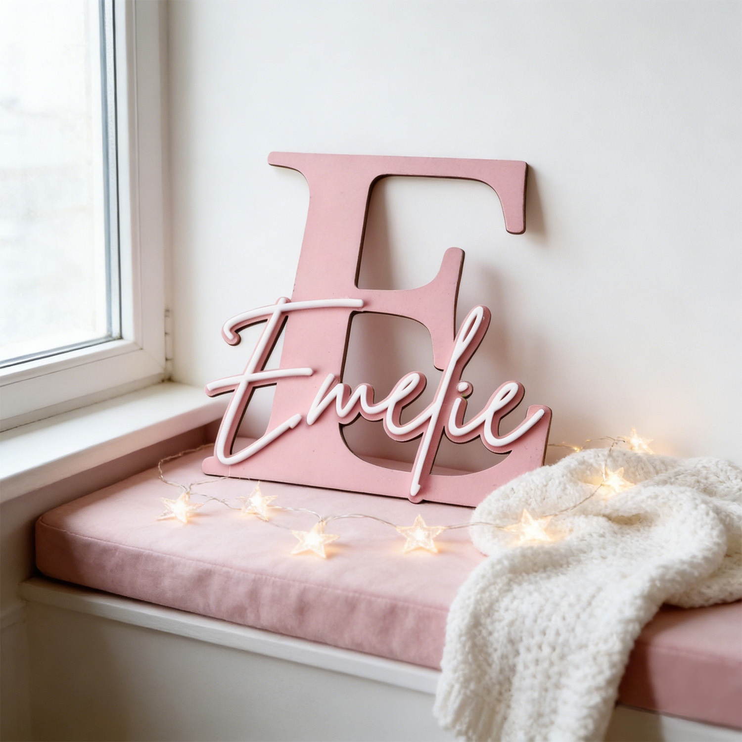 Home Decor Names - 1 Buah Plakat Dekorasi Nama Kayu