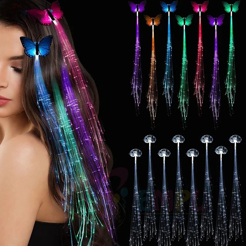 Rope Light Decoration - 1-10 Buah LED Kepang Rambut Bercahaya