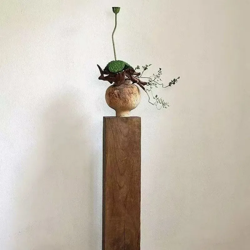 Vas Pilar Kayu Bergaya Retro,  - Home Decor Minimalist Style ulasan dan harga