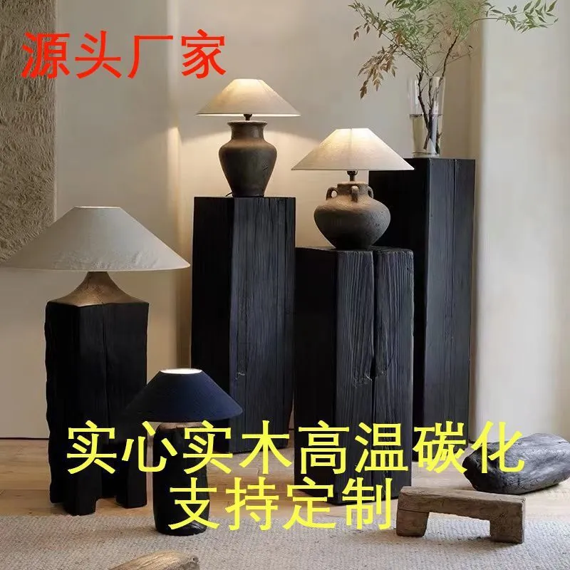 Vas Pilar Kayu Bergaya Retro,  - Home Decor Minimalist Style ulasan dan harga