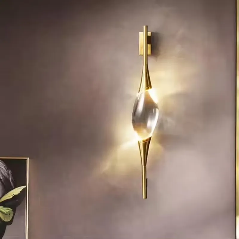 Lampu Dinding LED Kristal Emas - Home Decor Light ulasan dan harga