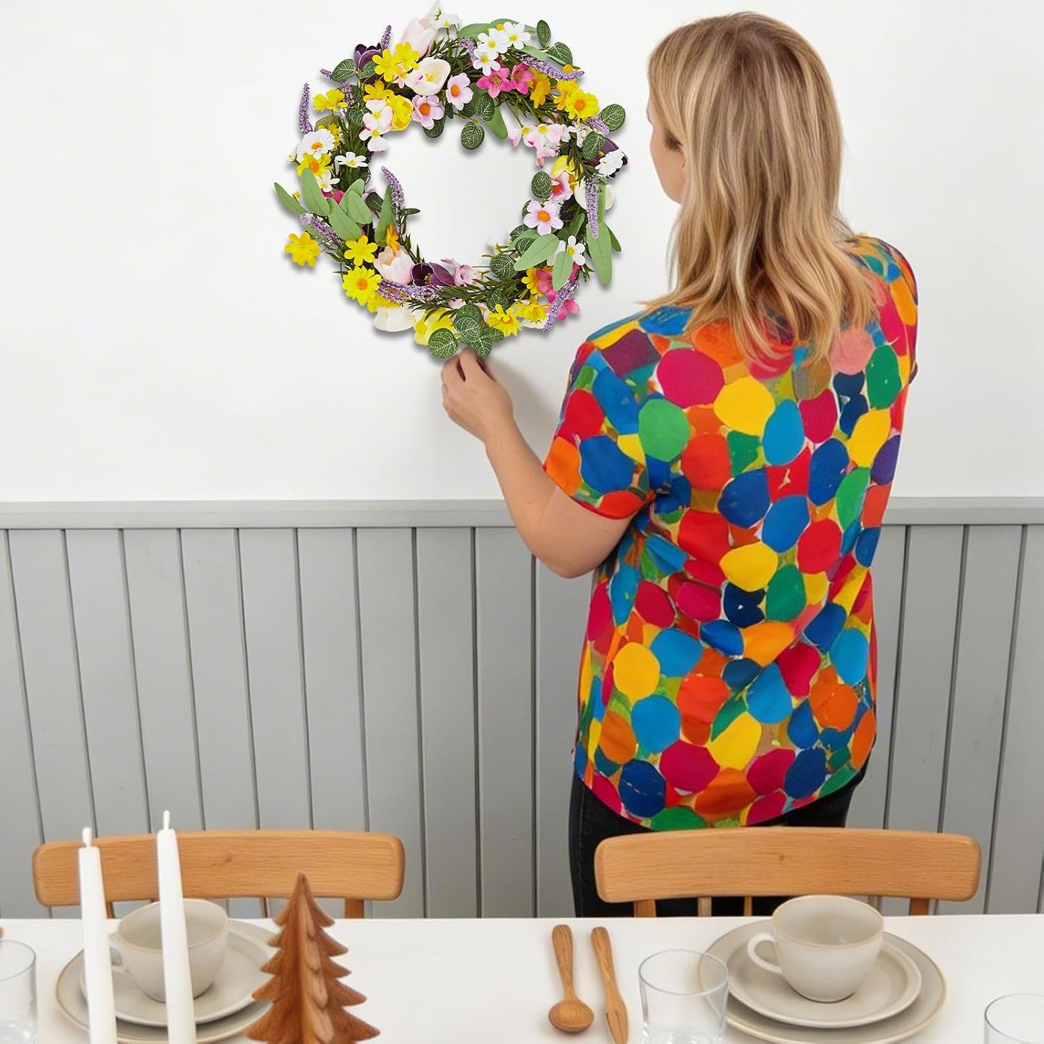 Karangan Bunga Aster & Lavende - Home Decor Daisy ulasan dan harga