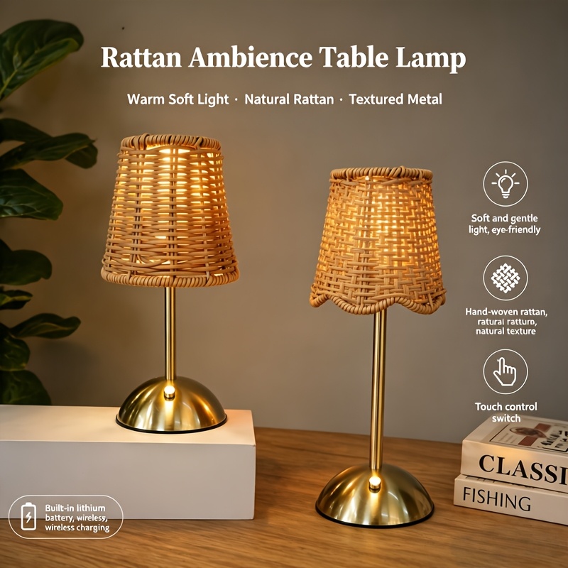 Lampu Meja Seni Anyaman Rotan  - Home Decor Light ulasan dan harga