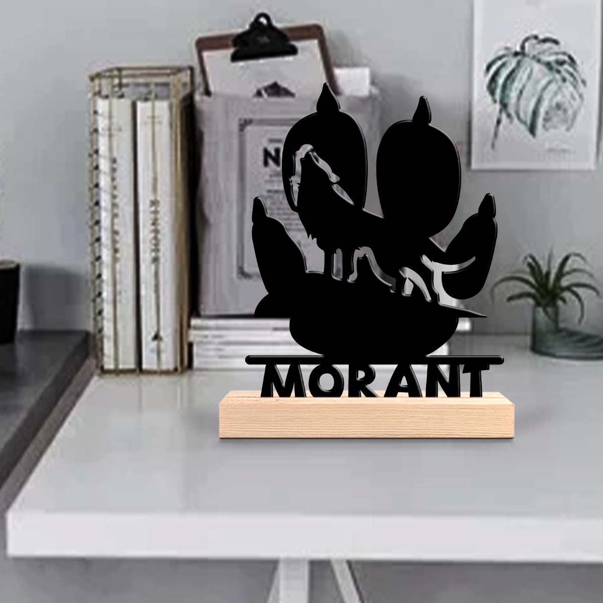 1 buah Ornamen Logam Minimalis - Home Decor Names ulasan dan harga