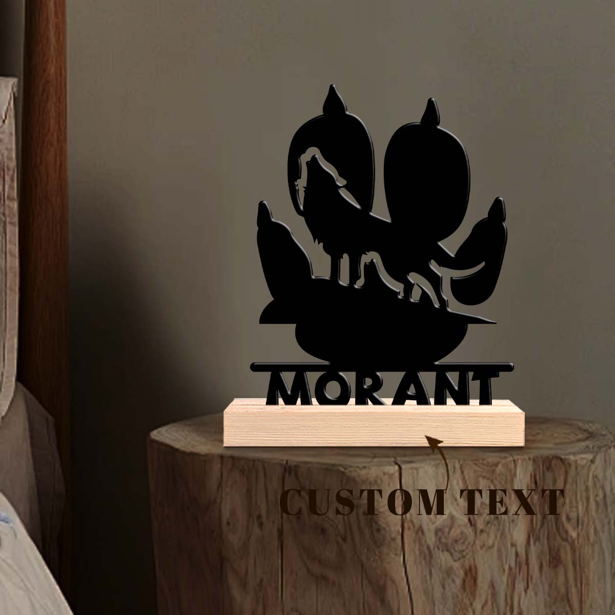 1 buah Ornamen Logam Minimalis - Home Decor Names ulasan dan harga