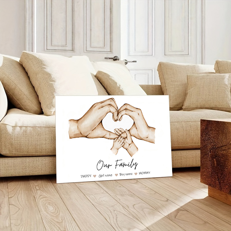 Lukisan Kanvas Nama Keluarga K - Home Decor Japandi ulasan dan harga