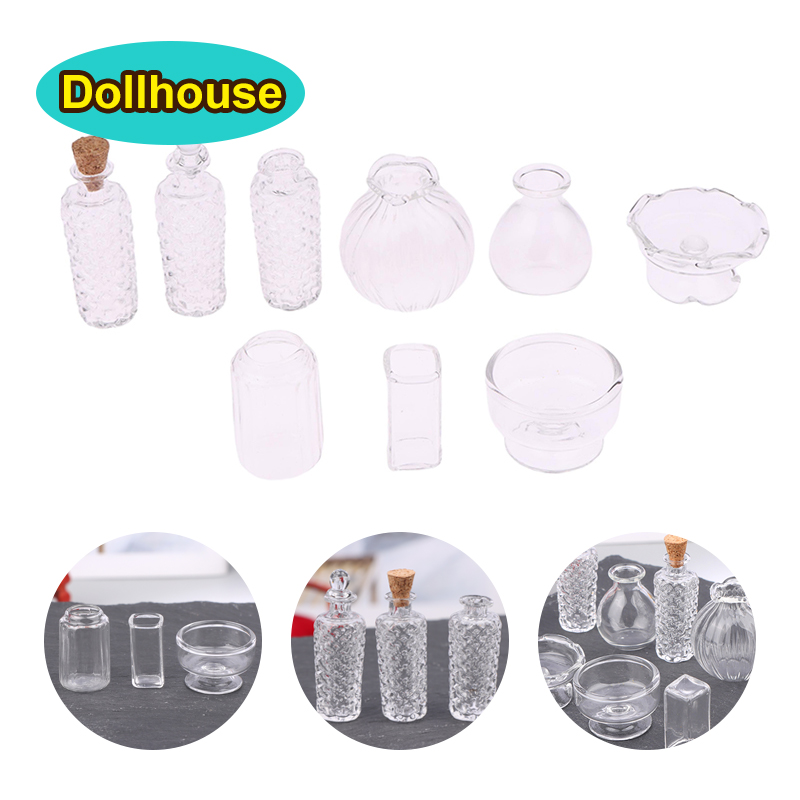 1:12 Miniatur Rumah Boneka Vas - Home Decor Glass ulasan dan harga