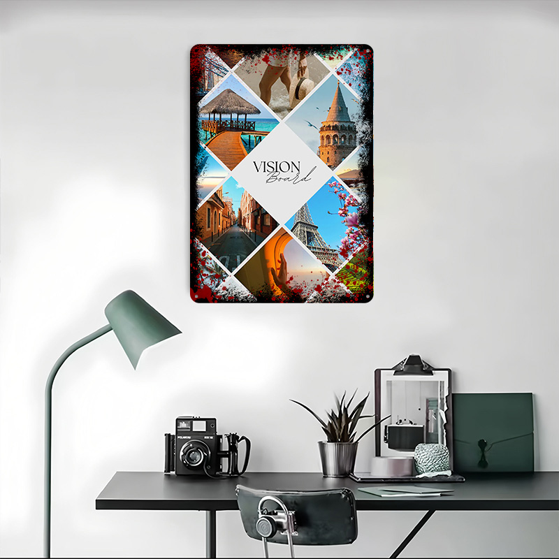 Poster Cetak Kolase Papan Visi - Home Decor Vision Board ulasan dan harga