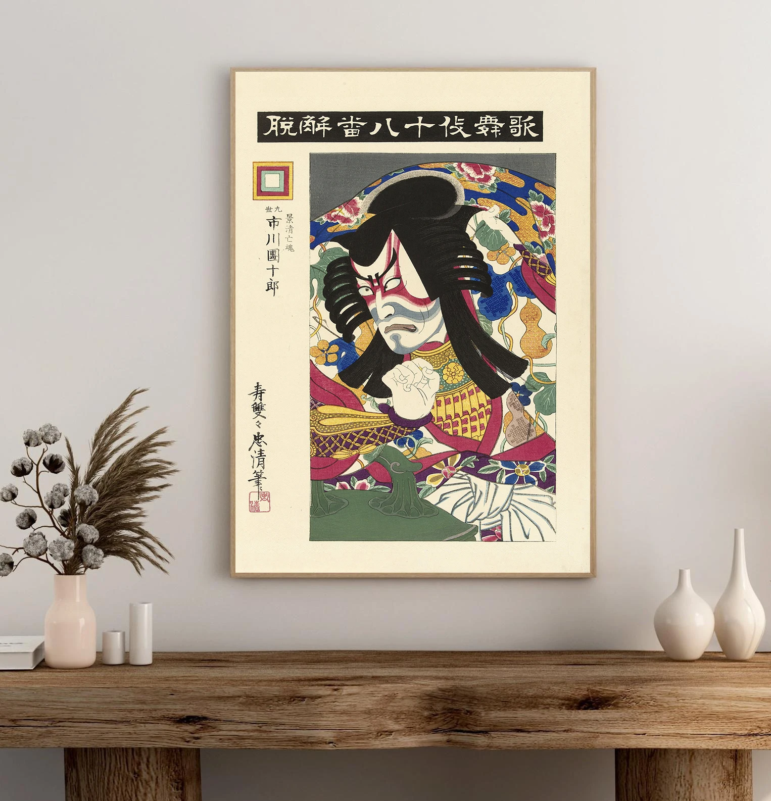 Lukisan Kanvas Retro Jepang Uk - Home Decor Japandi ulasan dan harga