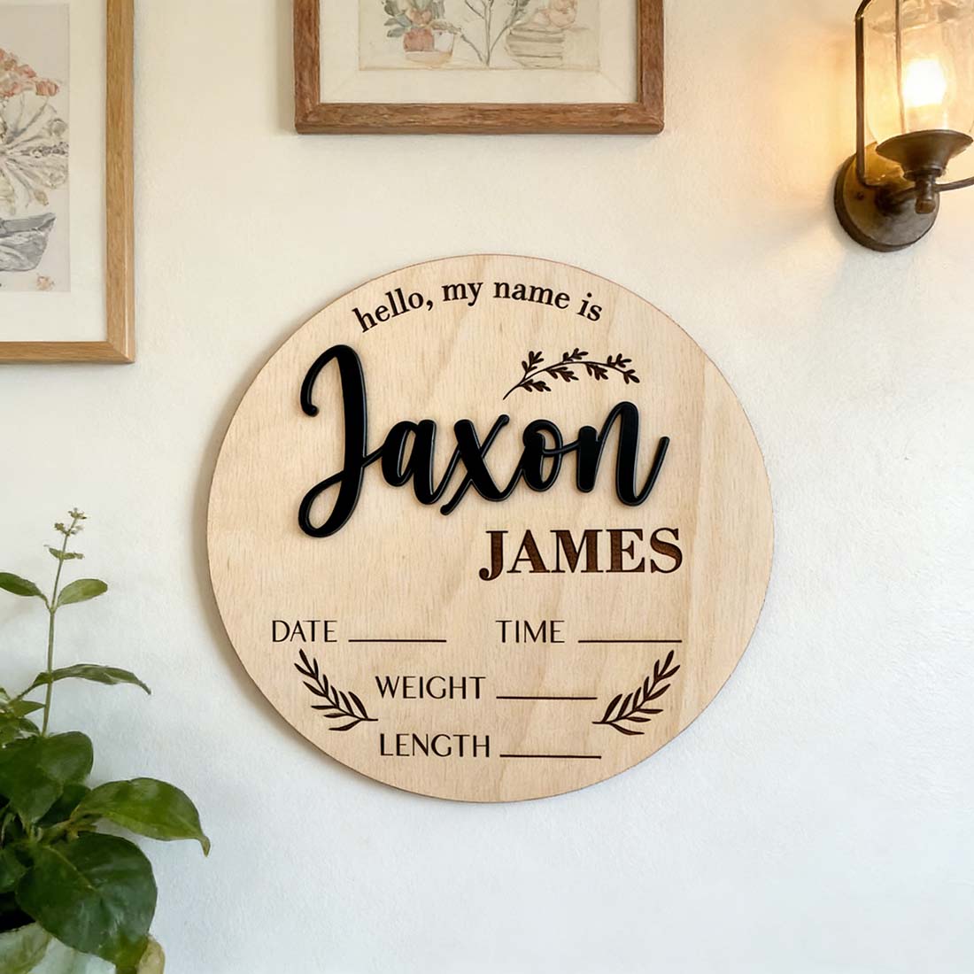 1 Buah Tanda Pengumuman Bayi K - Home Decor Names ulasan dan harga
