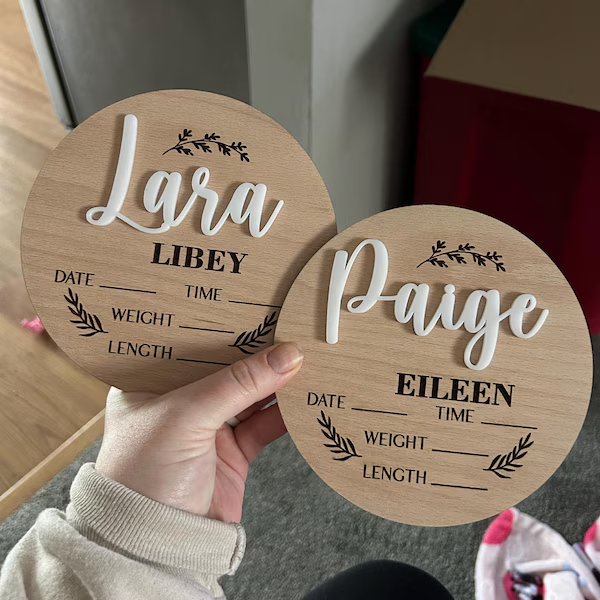 1 Buah Tanda Pengumuman Bayi K - Home Decor Names ulasan dan harga