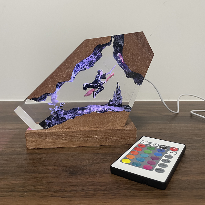 Lampu Resin Kayu Epoxy Penyihi - Home Decor Resin ulasan dan harga