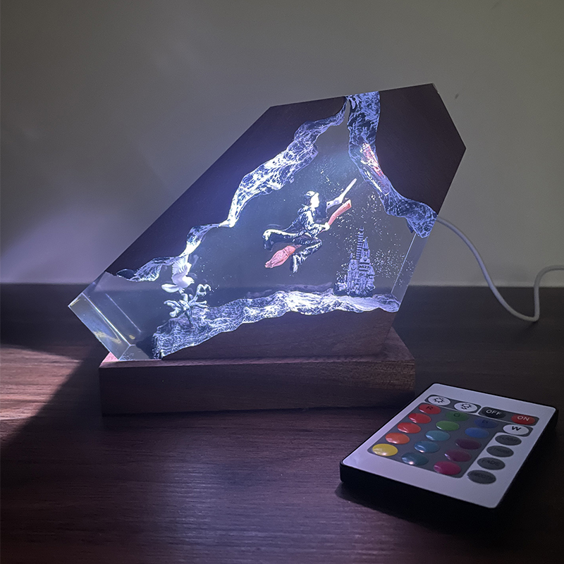 Lampu Resin Kayu Epoxy Penyihi - Home Decor Resin ulasan dan harga