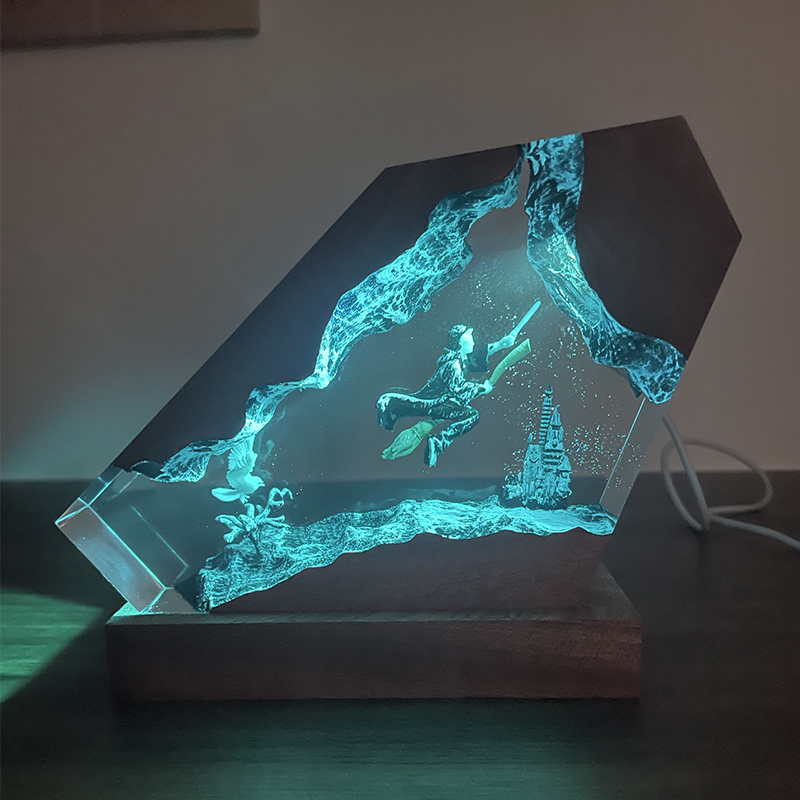 Lampu Resin Kayu Epoxy Penyihi - Home Decor Resin ulasan dan harga