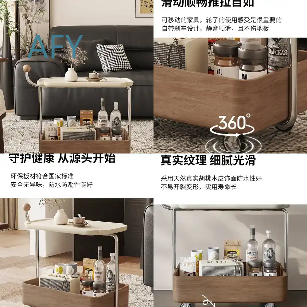 Meja Samping Bergaya Vintage d - Home Decor On Wheels ulasan dan harga