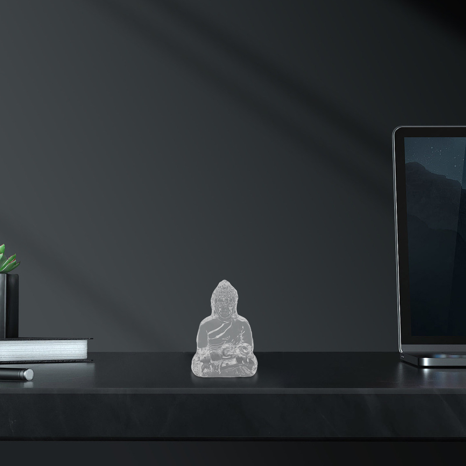 Patung Buddha Kristal Minimali - Home Decor Minimalist Style ulasan dan harga