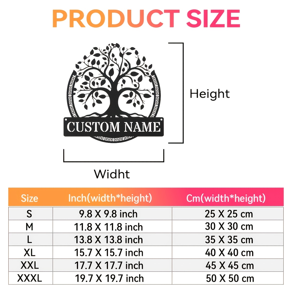 Seni Dinding Logam Kustom Poho - Home Decor Names ulasan dan harga
