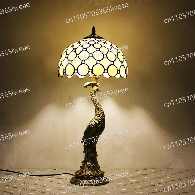 Lampu Meja Gaya Tiffany Motif  - Home Decor Glass ulasan dan harga
