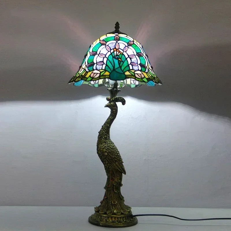 Lampu Meja Gaya Tiffany Motif  - Home Decor Glass ulasan dan harga