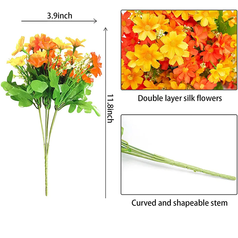 Bunga buatan 32cm bunga aster  - Home Decor Daisy ulasan dan harga