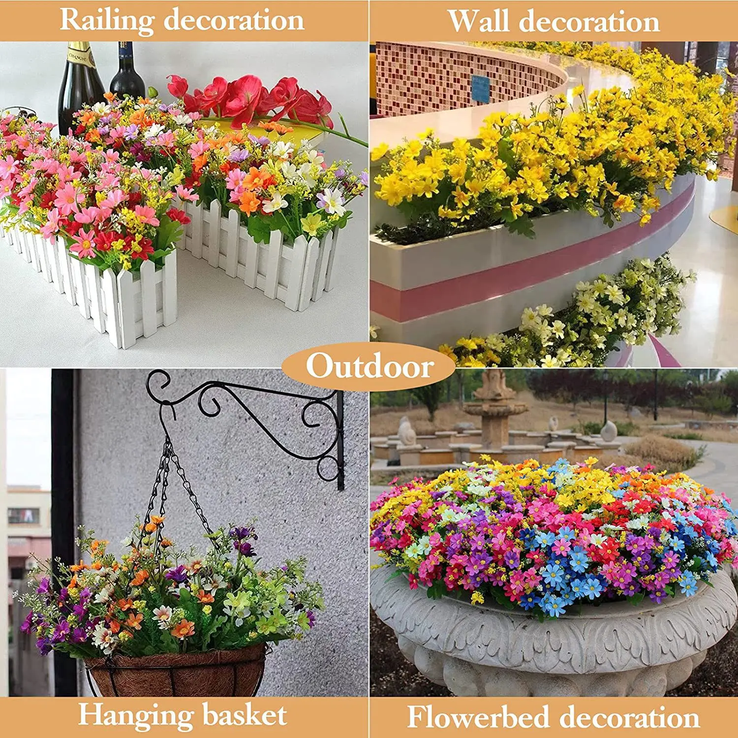 Bunga buatan 32cm bunga aster  - Home Decor Daisy ulasan dan harga