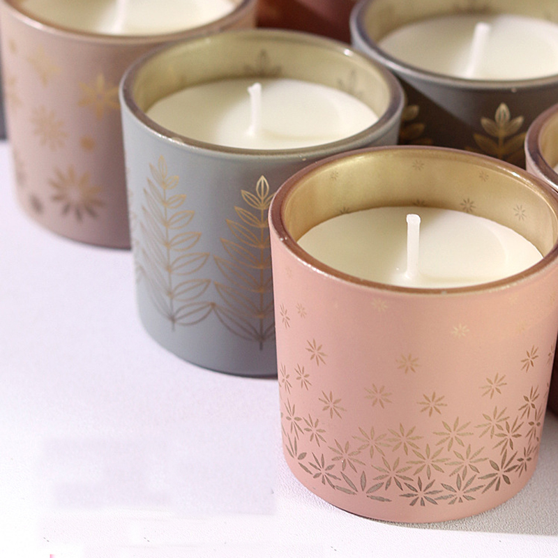 Lilin keramik warna-warni, pew - Home Decor Glass ulasan dan harga