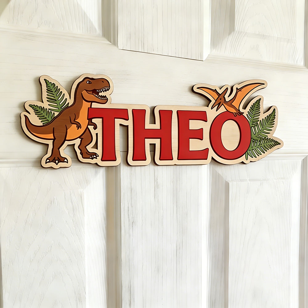 Tanda Nama Dinosaurus yang Dip - Home Decor Names ulasan dan harga