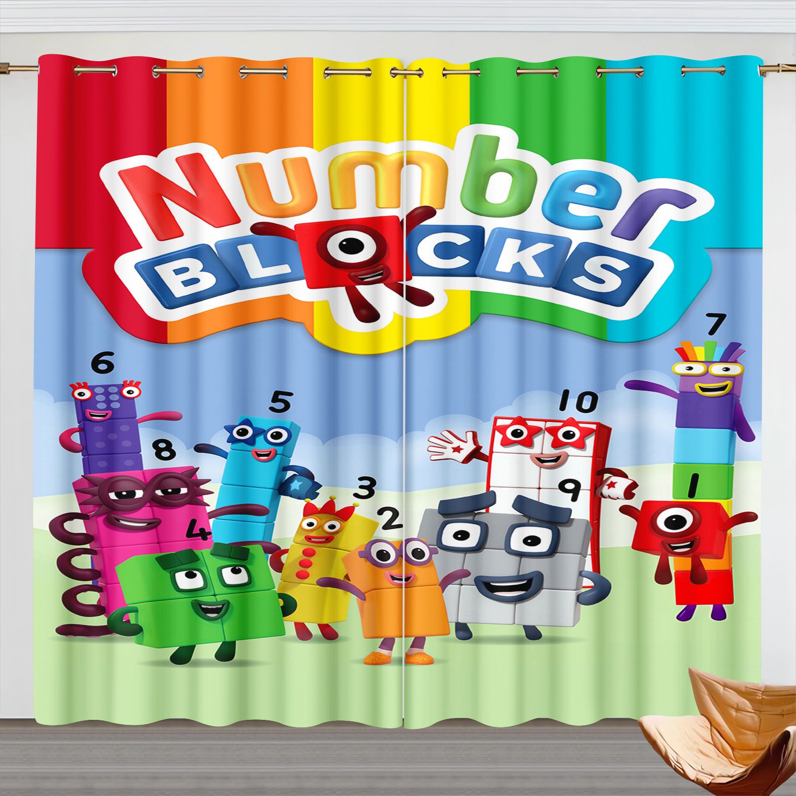 Tirai Kartun Numberblocks, Tir - Blackout Curtains ulasan dan harga