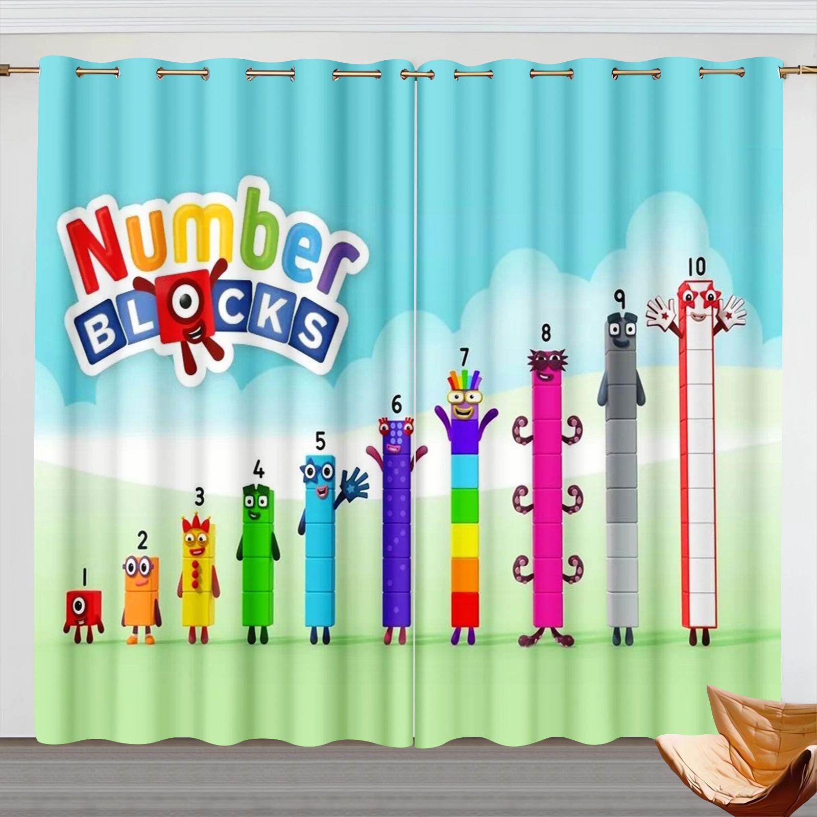 Tirai Kartun Numberblocks, Tir - Blackout Curtains ulasan dan harga