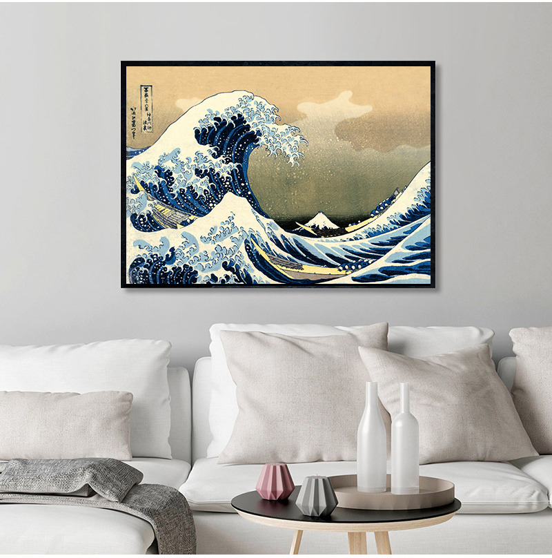 1 Buah Tanpa Bingkai Gelombang - Home Decor Japandi ulasan dan harga