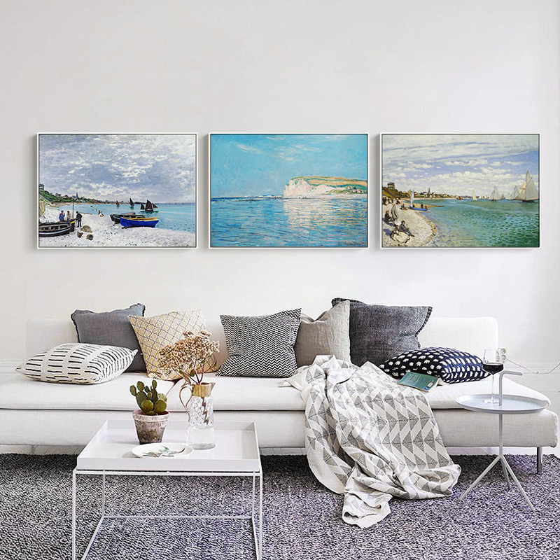 Lukisan Kanvas Poster Monet Te - Home Decor Japandi ulasan dan harga