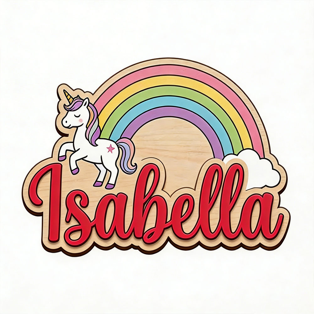 Papan Nama Kustom Unicorn & Pe - Home Decor Wall Pictures ulasan dan harga