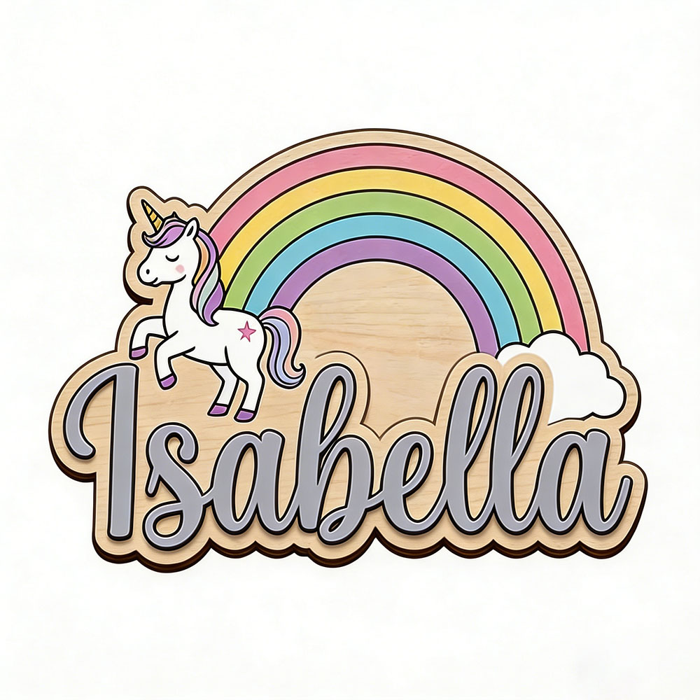 Papan Nama Kustom Unicorn & Pe - Home Decor Wall Pictures ulasan dan harga