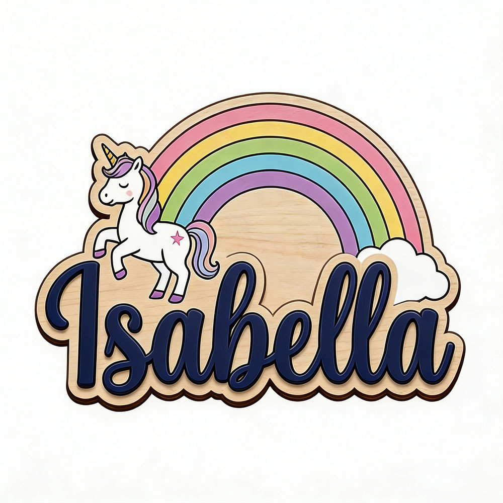Papan Nama Kustom Unicorn & Pe - Home Decor Wall Pictures ulasan dan harga