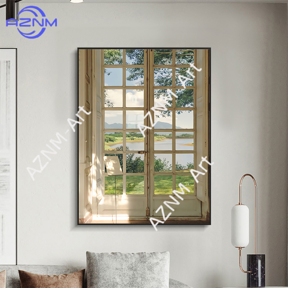 Poster Seni Dinding Jendela Pe - Home Decor Japandi ulasan dan harga