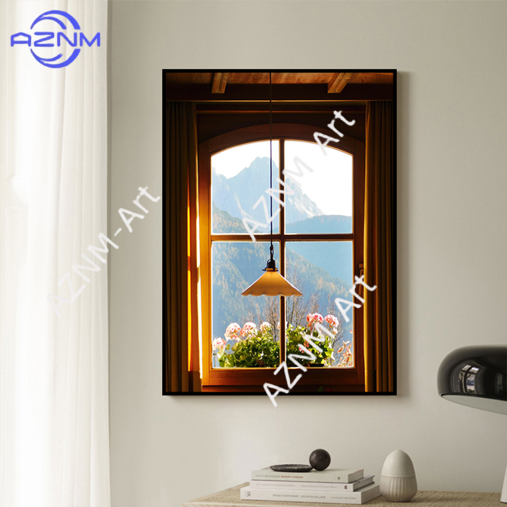 Poster Seni Dinding Jendela Pe - Home Decor Japandi ulasan dan harga