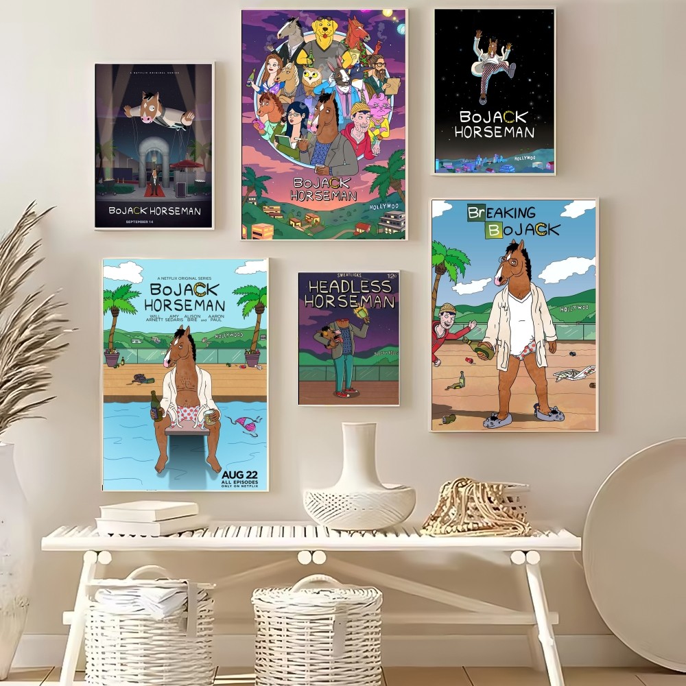 B-BoJack Kartun H-Horseman Pos - Home Decor Living Room Ideas ulasan dan harga